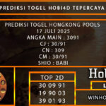 PREDIKSI TOGEL HONGKONG POOLS 17 JULI 2025