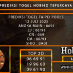 PREDIKSI TOGEL TAIPEI POOLS 12 JULI 2025