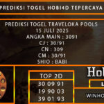 PREDIKSI TOGEL TRAVELOKA POOLS 15 JULI 2025