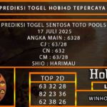 PREDIKSI TOGEL SENTOSATOTO POOLS 17 JULI 2025