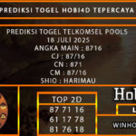 PREDIKSI TOGEL TELKOMSEL POOLS 18 JULI 2025
