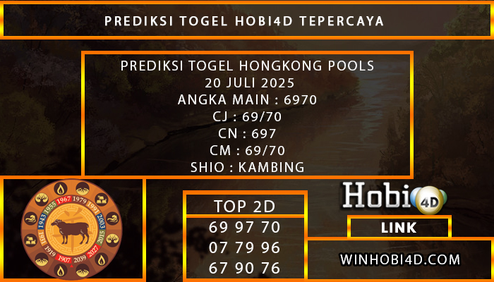 PREDIKSI TOGEL HONGKONG POOLS 20 JULI 2025