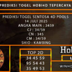 PREDIKSI TOGEL SENTOSA4D POOLS 14 JULI 2025
