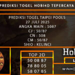 PREDIKSI TOGEL TAIPEI POOLS 27 JULI 2025
