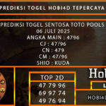 PREDIKSI TOGEL SENTOSATOTO POOLS 06 JULI 2025