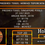PREDIKSI TOGEL SINGAPORE POOLS 27 JULI 2025