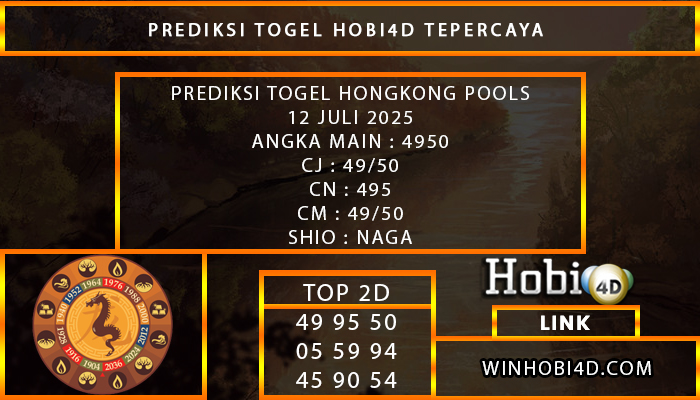 PREDIKSI TOGEL HONGKONG POOLS 12 JULI 2025