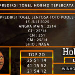PREDIKSI TOGEL SENTOSATOTO POOLS 15 JULI 2025