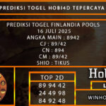 PREDIKSI TOGEL FINLANDIA POOLS 16 JULI 2025