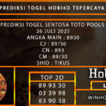 PREDIKSI TOGEL SENTOSATOTO POOLS 26 JULI 2025