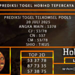 PREDIKSI TOGEL TELKOMSEL POOLS 20 JULI 2025