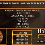 PREDIKSI TOGEL TAIPEI POOLS 11 JULI 2025
