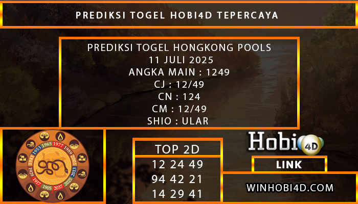 PREDIKSI TOGEL HONGKONG POOLS 11 JULI 2025