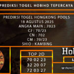 PREDIKSI TOGEL HONGKONG POOLS 18 AGUSTUS 2025