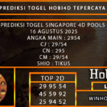 PREDIKSI TOGEL SINGAPORE POOLS 16 AGUSTUS 2025
