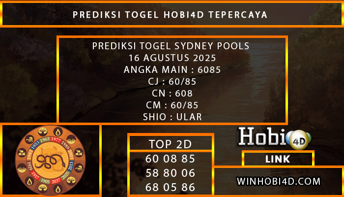 PREDIKSI TOGEL SYDNEY POOLS 16 AGUSTUS 2025