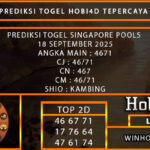 PREDIKSI TOGEL SINGAPORE POOLS 18 SEPTEMBER 2025