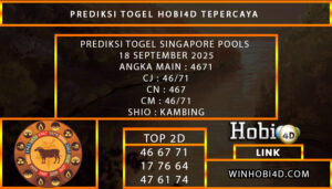 PREDIKSI TOGEL SINGAPORE POOLS 18 SEPTEMBER 2025